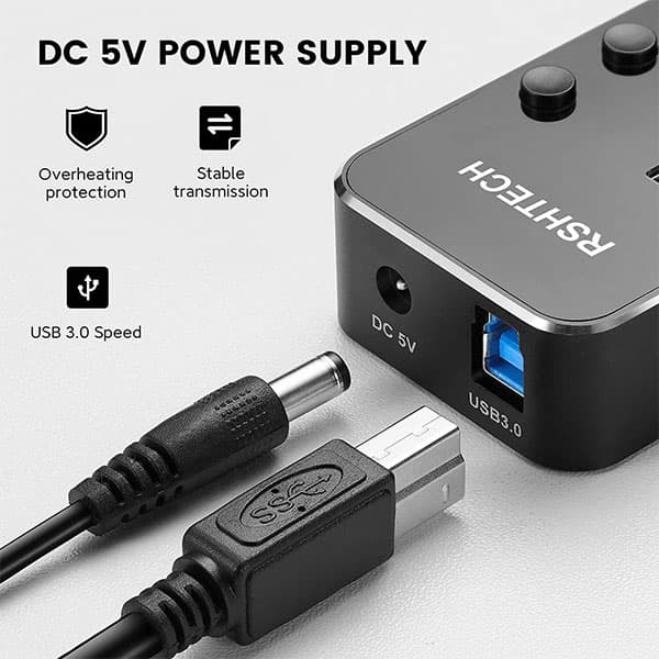 هاب 4 پورت آرشتک USB 3.0 مدل RSH-516 — تصویر ۸