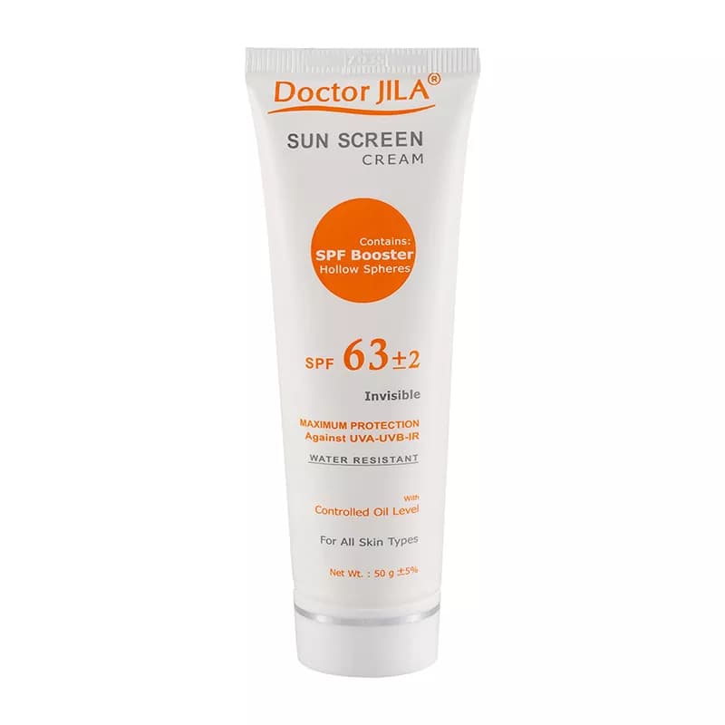 کرم ضد آفتاب بی رنگ دکتر ژیلا با SPF63 مناسب انواع پوست