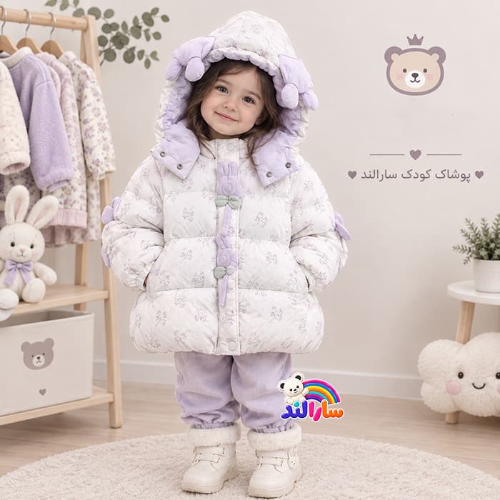 کاپشن وارداتی دخترانه 2 تا 6 سال — تصویر ۴