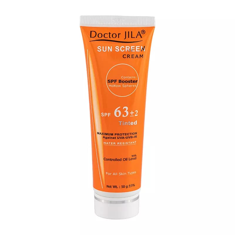 کرم ضد آفتاب رنگی دکتر ژیلا با SPF63 مناسب انواع پوست