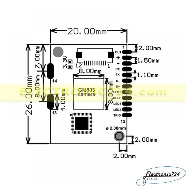 ماژول اسکنر GM803 1D 2D QR Barcode Scanner — تصویر ۹