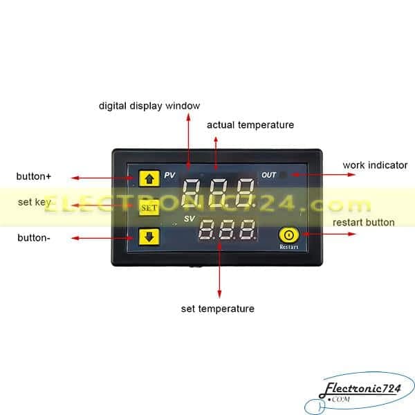 ماژول کنترلر دما W3230 220V Thermostat module — تصویر ۶