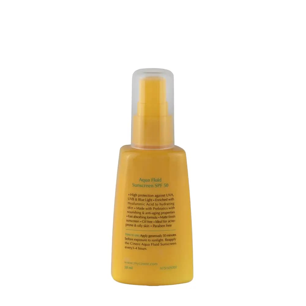 فلوئید ضد آفتاب بی رنگ سینره SPF50 حجم 50 میلی لیتر — تصویر ۲