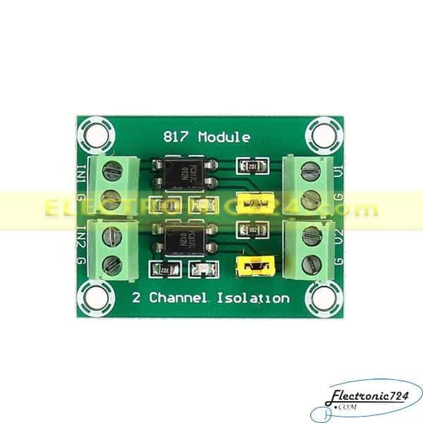 ایزولاتور 2 کانال اپتوکوپلری 2ch PC817 Optocoupler Isolation — تصویر ۳