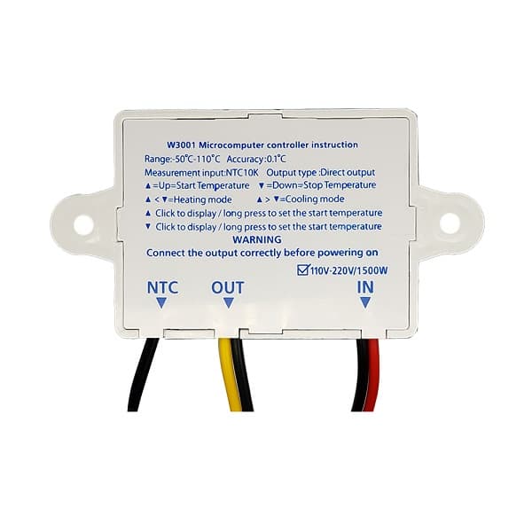 ترموستات دما دیجیتال 220V مدل HW – W3001 — تصویر ۴