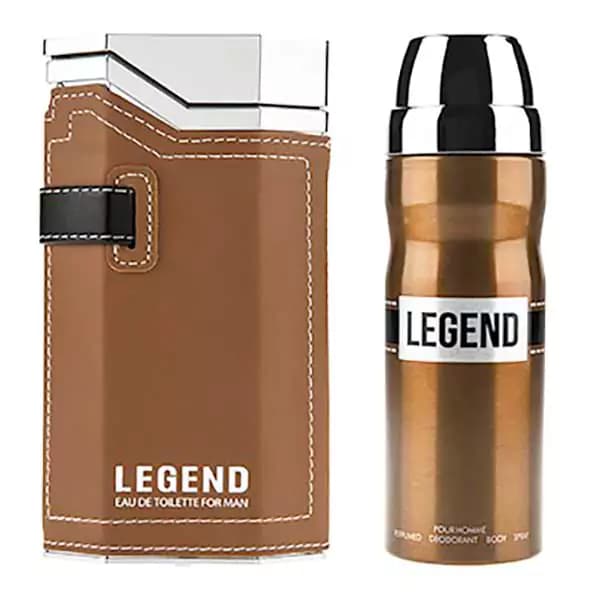 ست ادکلن امپر لجند قهوه ای با اسپری | Emper Legend For Men Gift Set — تصویر ۳