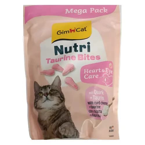 قرص تشویقی گربه تائورین جیم کت ۴۲۵ گرم Gim Cat Nutri Taurine Bites