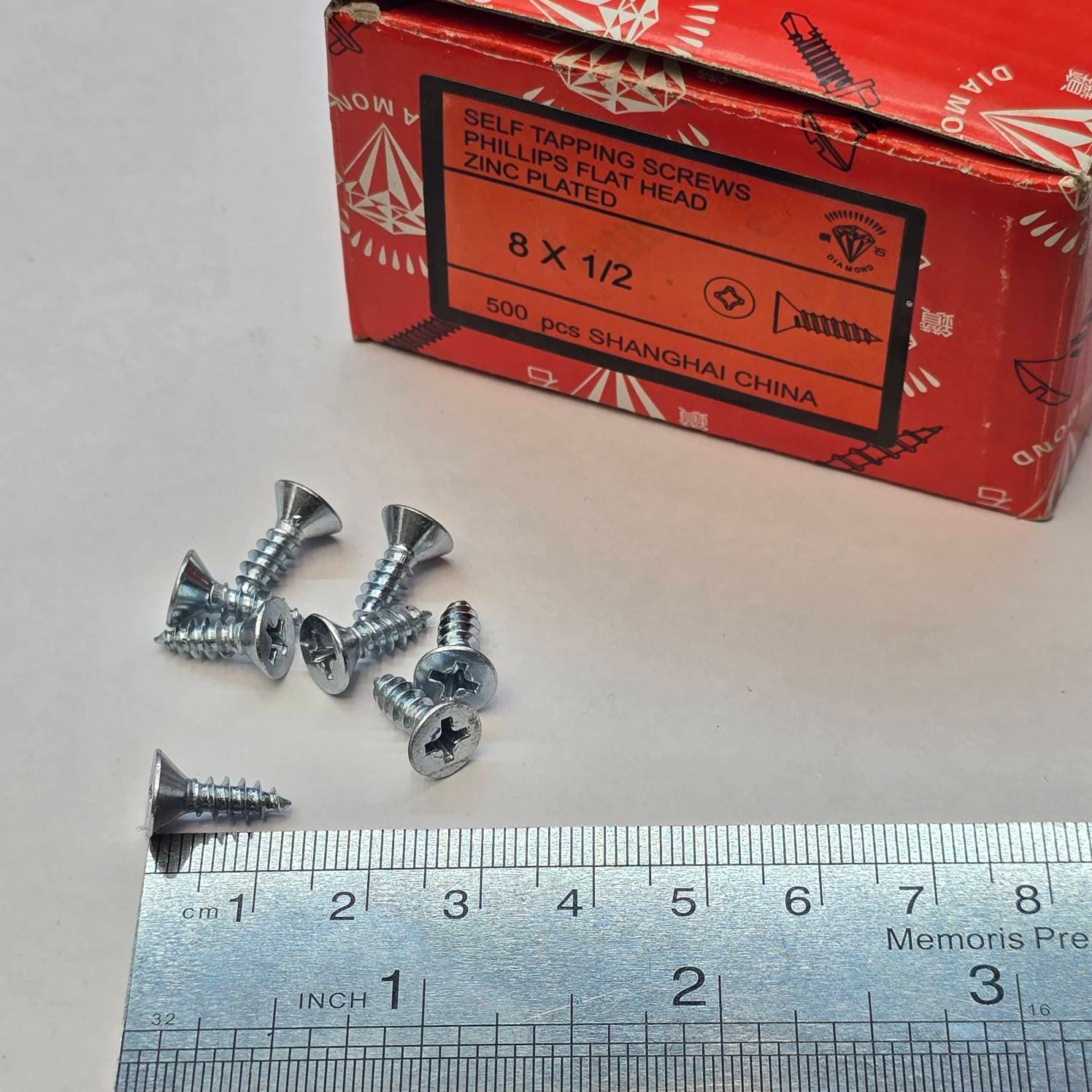 پیچ خودکارتخت 1/2*8 چینی 12.5*4.2 (مخصوص مته 3.5)