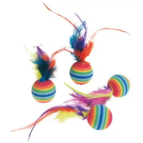 اسباب بازی توپی گربه پردار Feathered cat ball toy — تصویر ۲