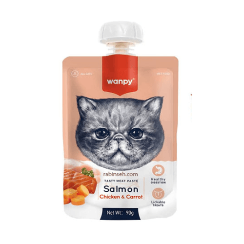 پودینگ ونپی گربه طعم سالمون و مرغ و هویج Wanpy salmon chicken and carrot — تصویر ۲