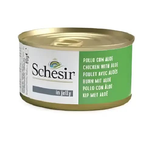 کنسرو گربه شسیر فیله مرغ در ژله Schesir Chicken Fillets jelly