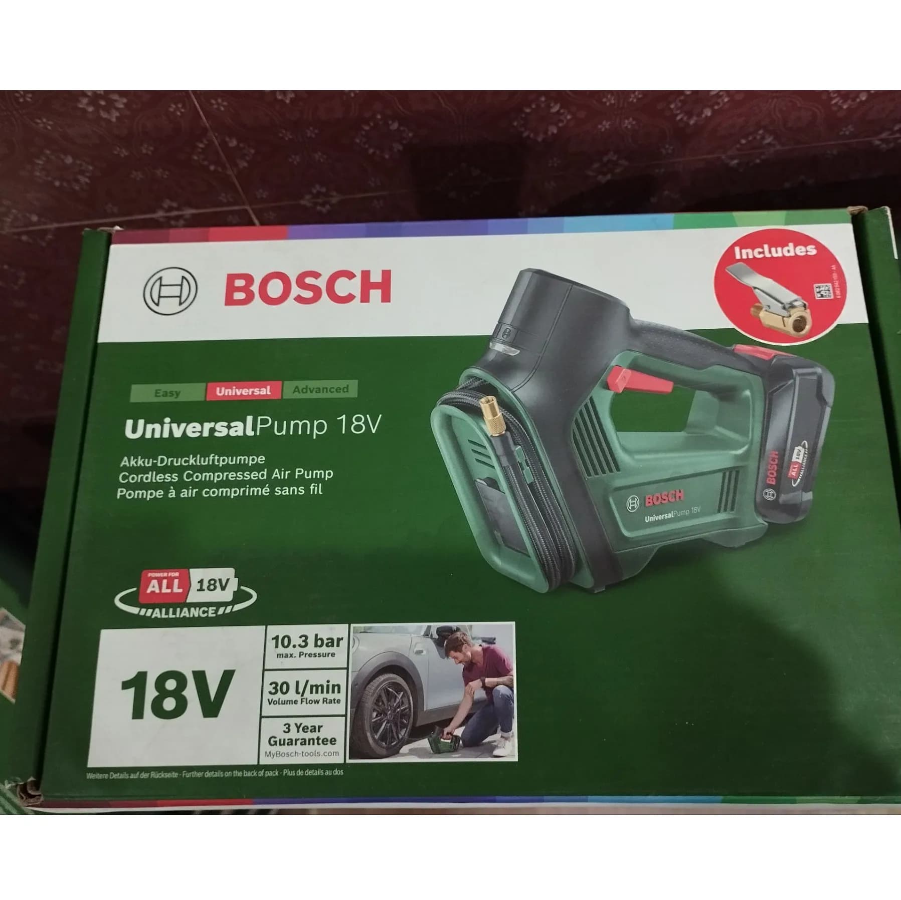 پمپ باد شارژی بوش مدل Universal Pump-18v — تصویر ۲