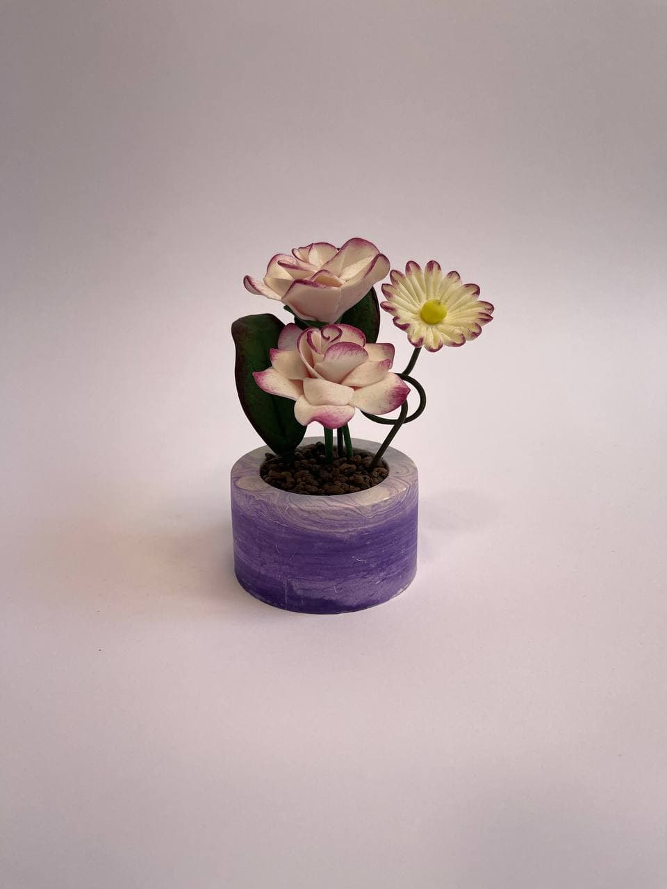 گل چینی دایره رز بتنی کوچک — تصویر ۳