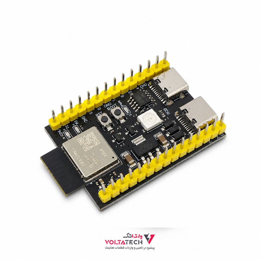 برد توسعه ESP32-C3 Mini با دو پورت USB Type-C