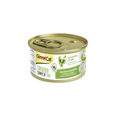 کنسرو گربه جیم کت طعم مرغ و سیب مدل(GimCat Superfood ShinyCat Duo chickenfilet with apples) — تصویر ۲