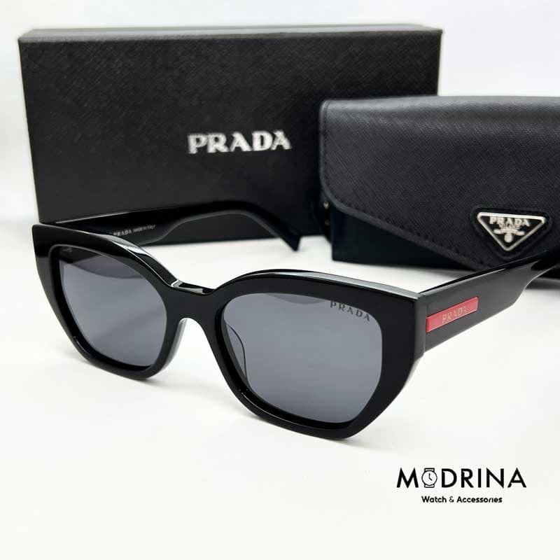 عینک زنانه پرادا Prada مشکی قرمز — تصویر ۱۰