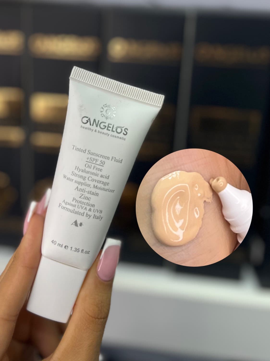 فلوئید ضد آفتاب رنگی گانگلوس با SPF 50 رنگ لایت بژ — تصویر ۴