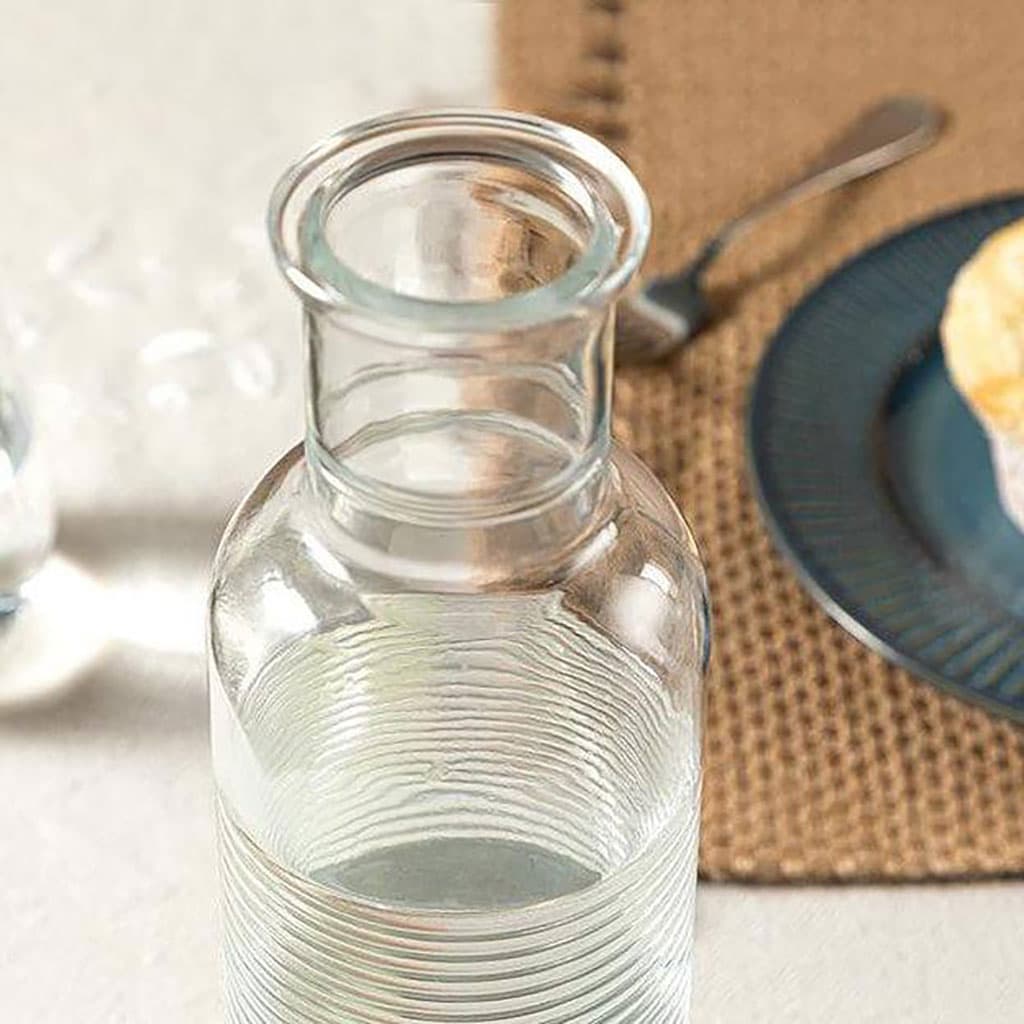 بطری آب شیشه ای درب چوب پنبه — تصویر ۹