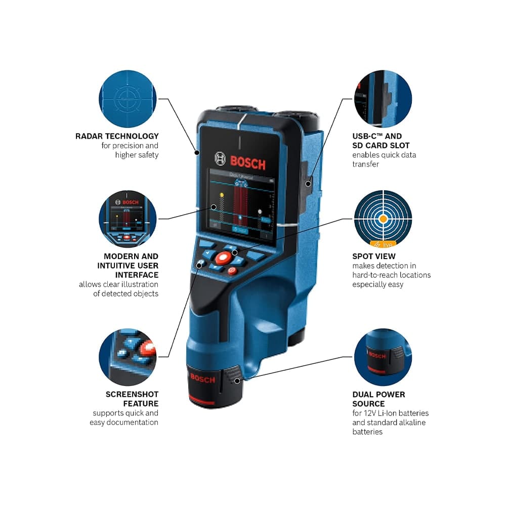 ردیاب فلز 200 میلیمتری بوش مدل D-Tect 200 C — تصویر ۴