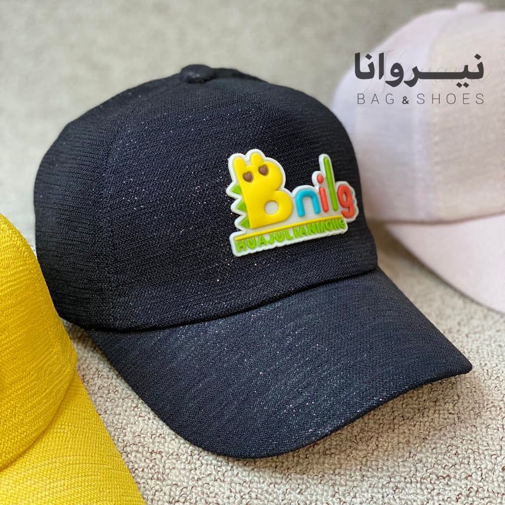 کلاه کپ بچگانه Bling مشکی و زرد و صورتی