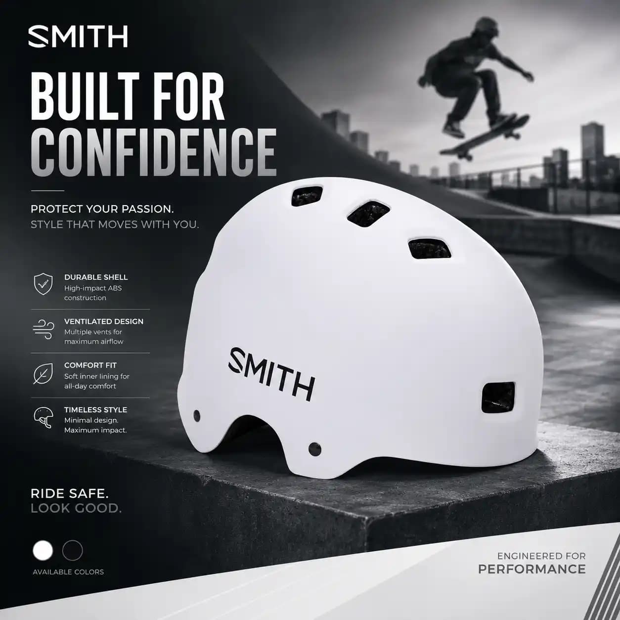 کلاه ایمنی دوچرخه،اسکیت،اسکوتر SMITH — تصویر ۲