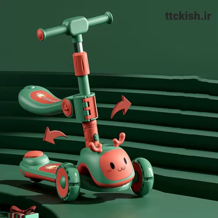 اسکوتر صندلی دار موزیکال چراغ دار مدل Tico — تصویر ۷