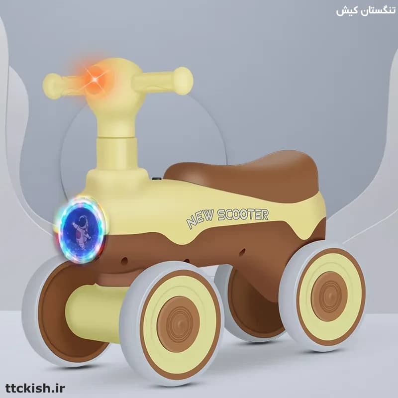 4 چرخ موزیکال و چراغ دار کودک مدل NEW1 — تصویر ۳