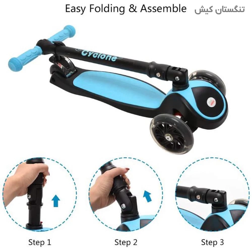 اسکوتر 3 چرخ تعادلی کودک پسرانه دخترانه مدل NEON — تصویر ۱۰