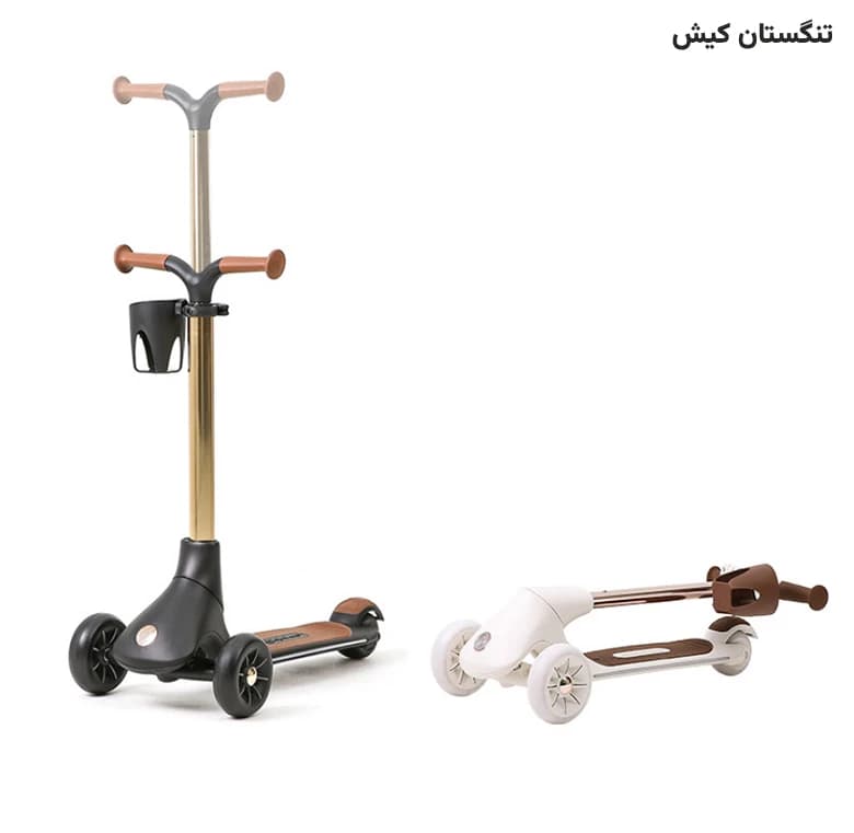 اسکوتر 3 چرخ چراغ دار تاشو حرفه ای مدل Luxury — تصویر ۱۱