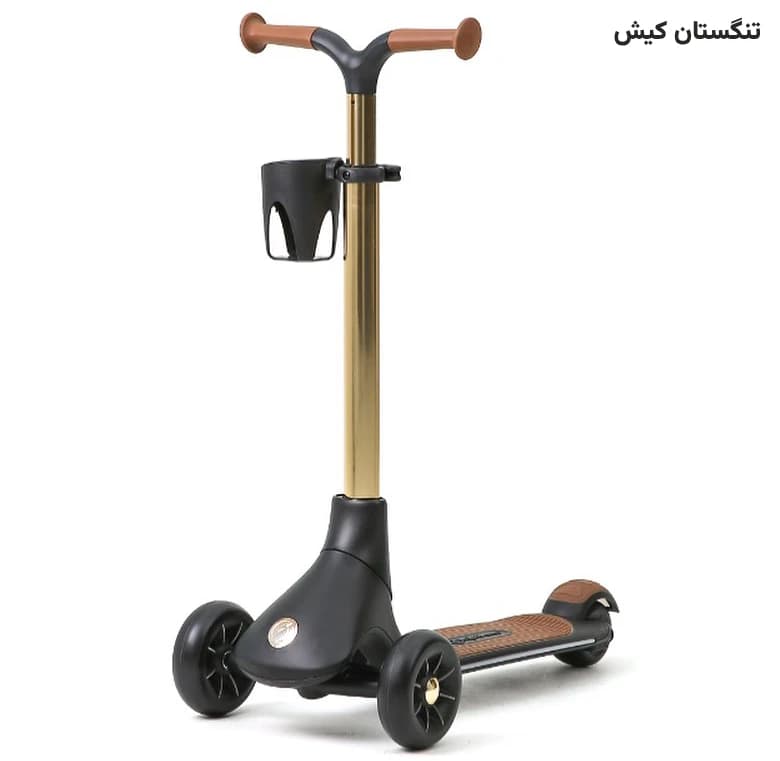 اسکوتر 3 چرخ چراغ دار تاشو حرفه ای مدل Luxury