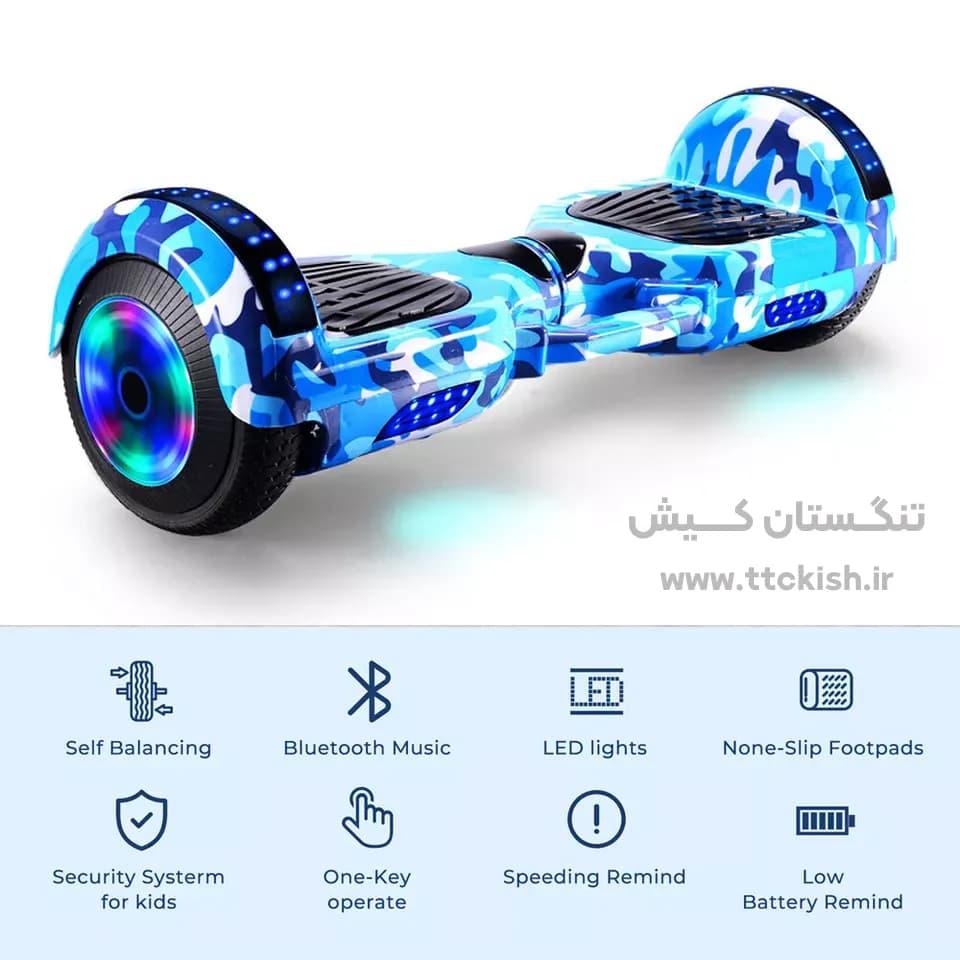اسکوتر برقی هوشمند اوتوبالانس 6.5 اینچ بلوتوث دار XTR — تصویر ۳