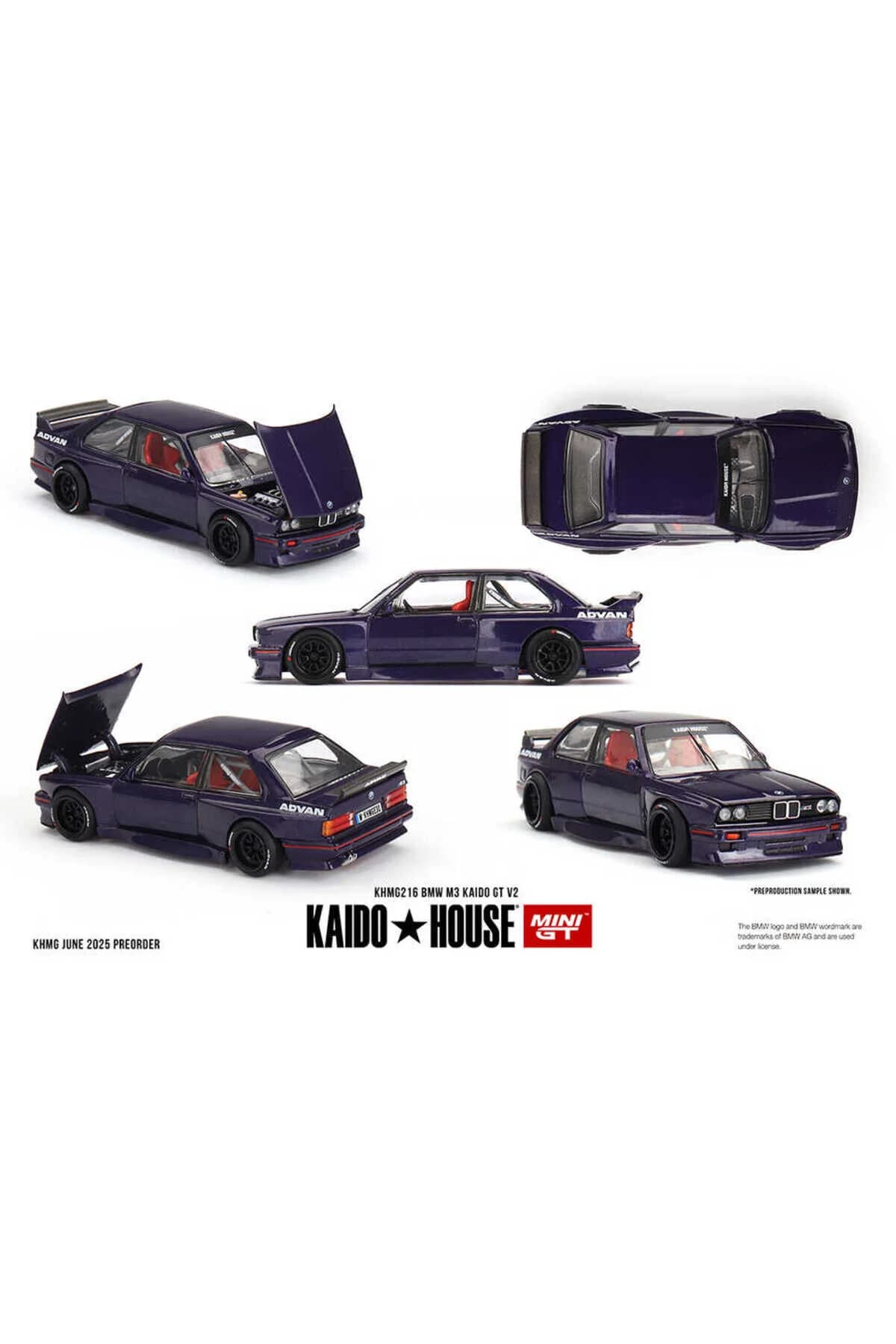 خودروی مدل BMW M3 Kaido GT V2 از مینی جی‌تی mini gt × Kaido یونیسکس