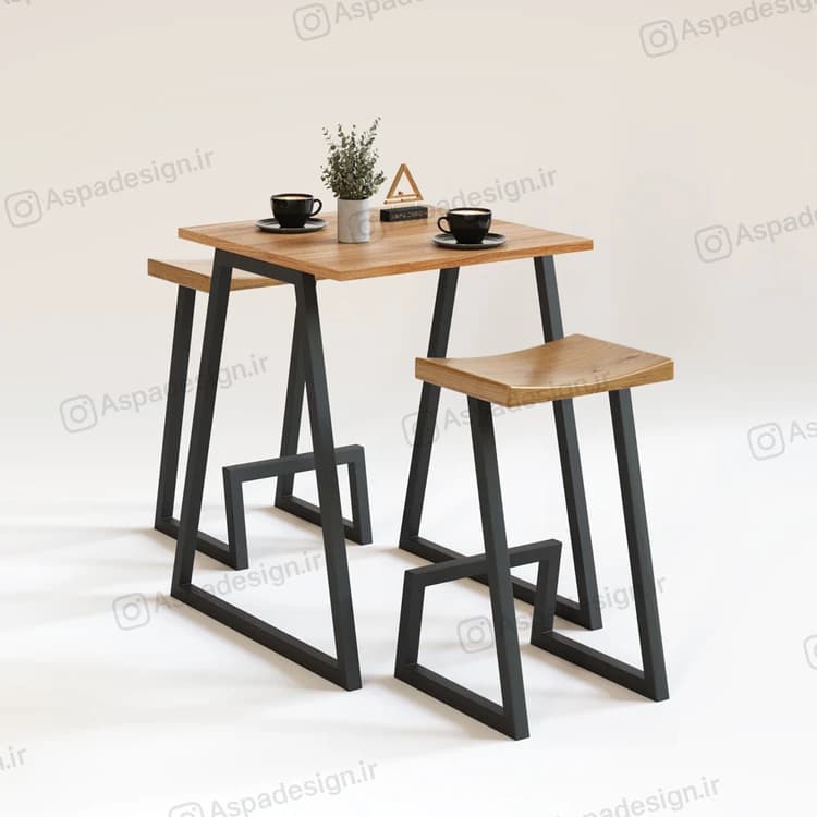 میز دونفره کافه آسپا کد F-113 — تصویر ۲