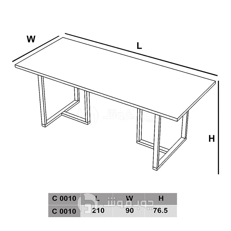 میز کنفرانس چوب فروش کد C0010 — تصویر ۸