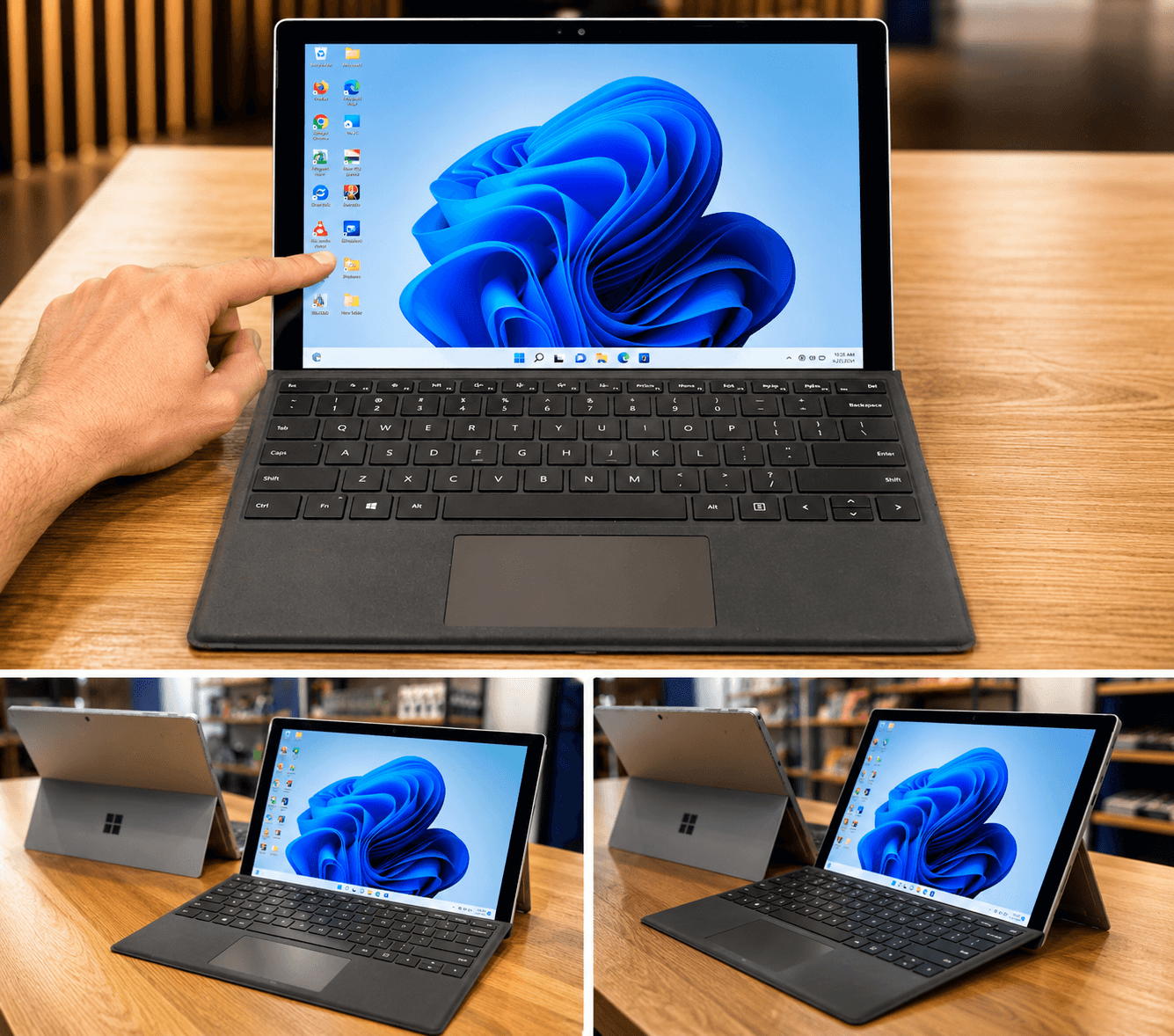 لپ تاب سرفیس پرو 4 (استوک) Surface Pro 4| CPU: i5 6300U | RAM: 8GB | SSD: 256GB |Intel Intel HD Graphics 620 | screen 13.5 inch 2k touch — تصویر ۲