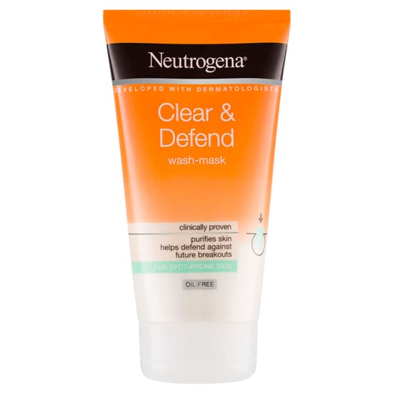 ماسک شستشوی صورت نوتروژینا Clear &amp; Defend 2 in 1/کاربرد دوگانه