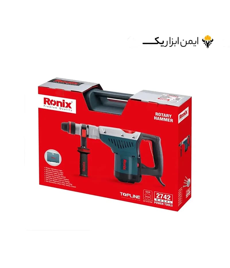 دریل بتن کن 40 میلی متری 1350 وات رونیکس (Ronix) مدل 2742 — تصویر ۳