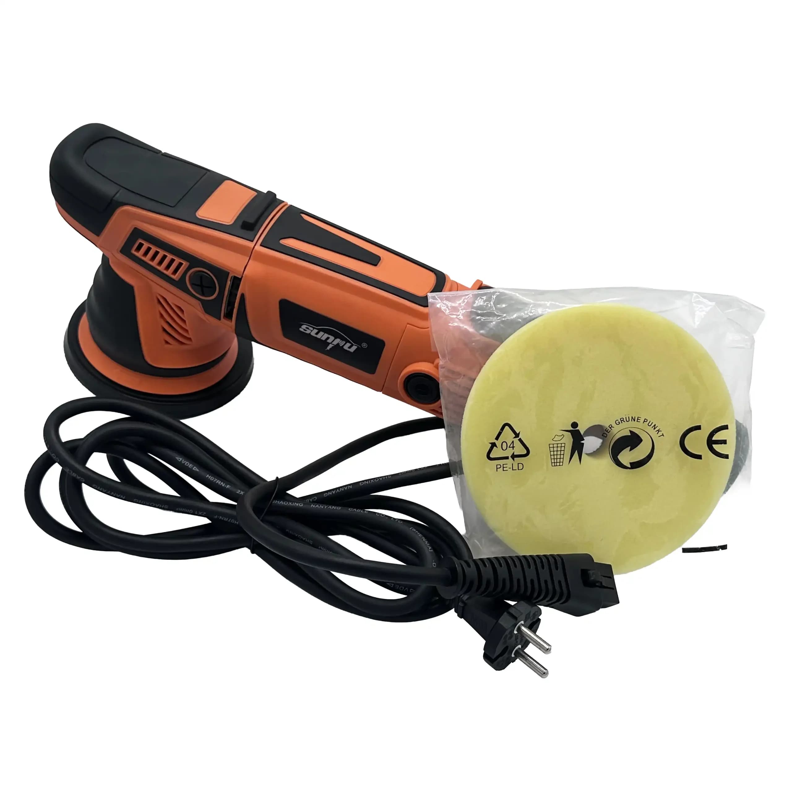 دستگاه پولیش اوربیتال سانپو سایز 12/5 سانتی متر با دیمر دیجیتال مدل Sunpu Orbital Polisher — تصویر ۵