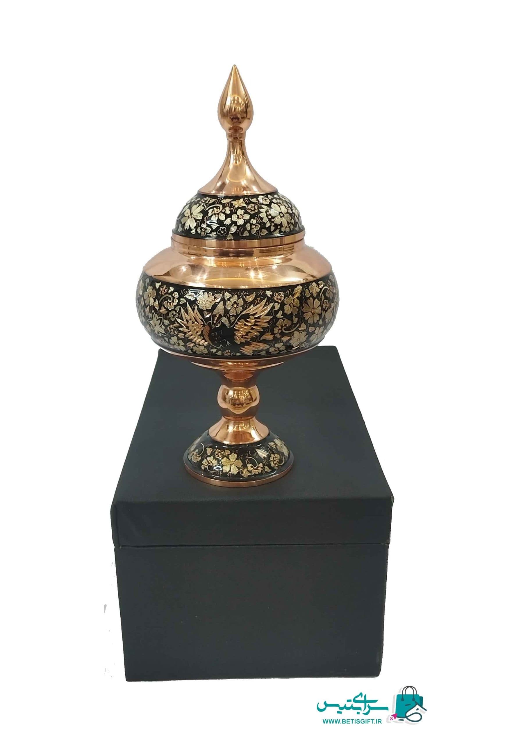 شکلات خوری الماس نقره سایز 30 به همراه جعبه هدیه ترمه — تصویر ۳