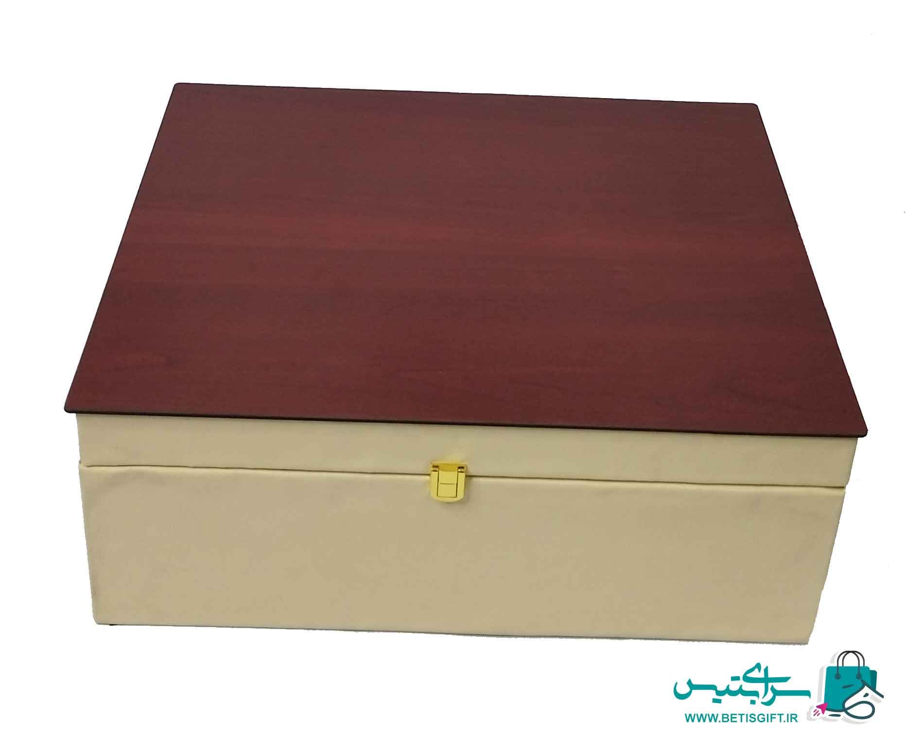 ست هدیه شکلات خوری خاتم کاری اعلاء و رومیزی ترمه یزد — تصویر ۴