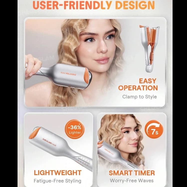 فرکننده مو ساحلی شیگلم ( Sheglam Beach Babe Hair Waver) — تصویر ۵