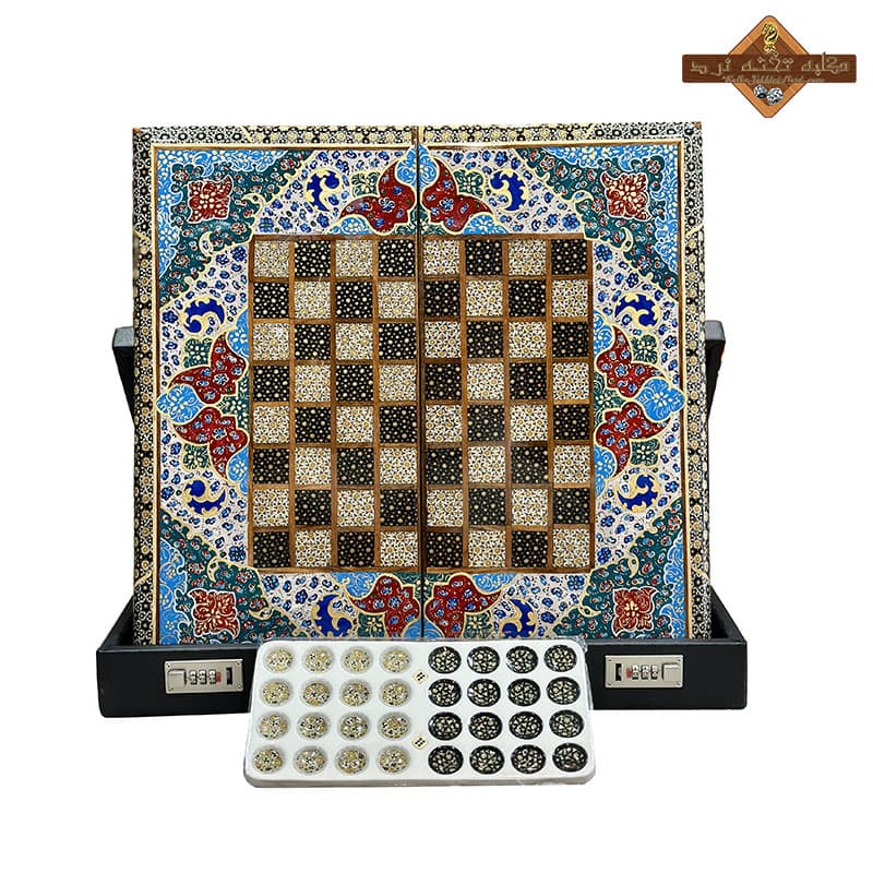 تخته نرد خاتم نقاشی تذهیب اصولی