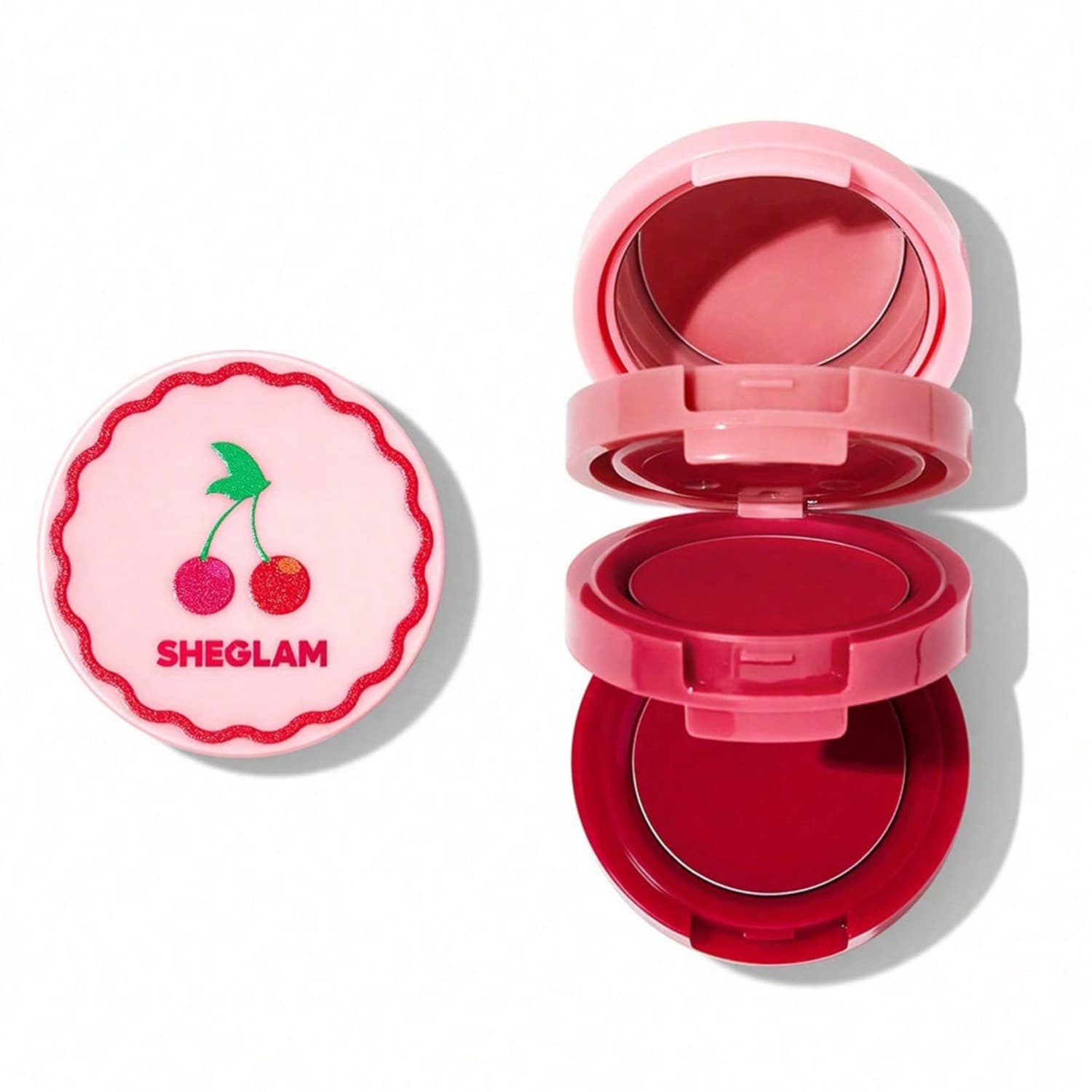 رژلب و رژگونه 3 طبقه وری چری شیگلم Sheglam طرح گیلاس مدل Very Cherry Cheek & Lip Cream Stack
