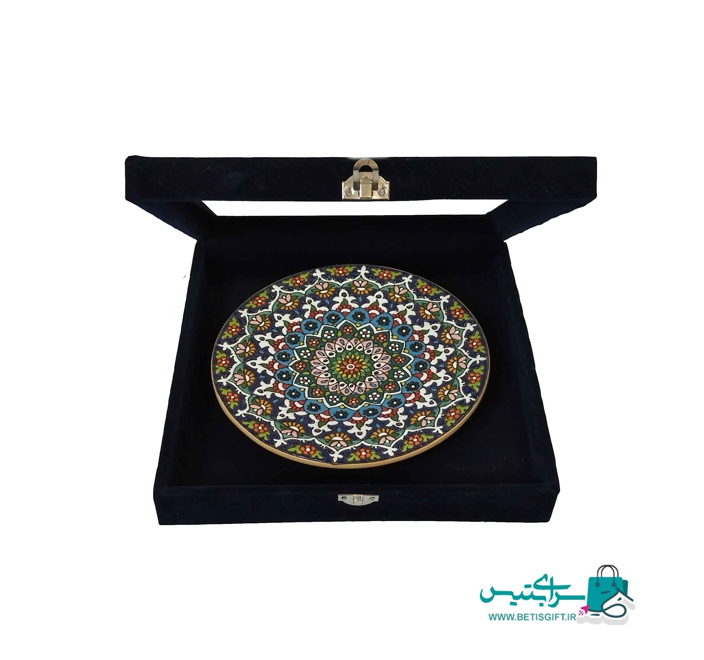 ست بشقاب 20 سفال میناکاری با جعبه جیر — تصویر ۵