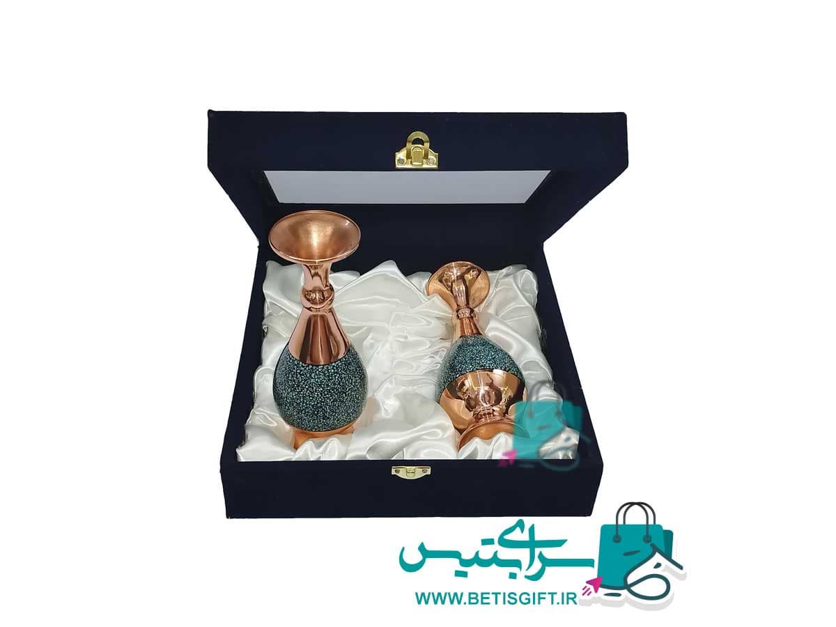 ست هدیه جفت گلدان 20 فیروزه کوب — تصویر ۶