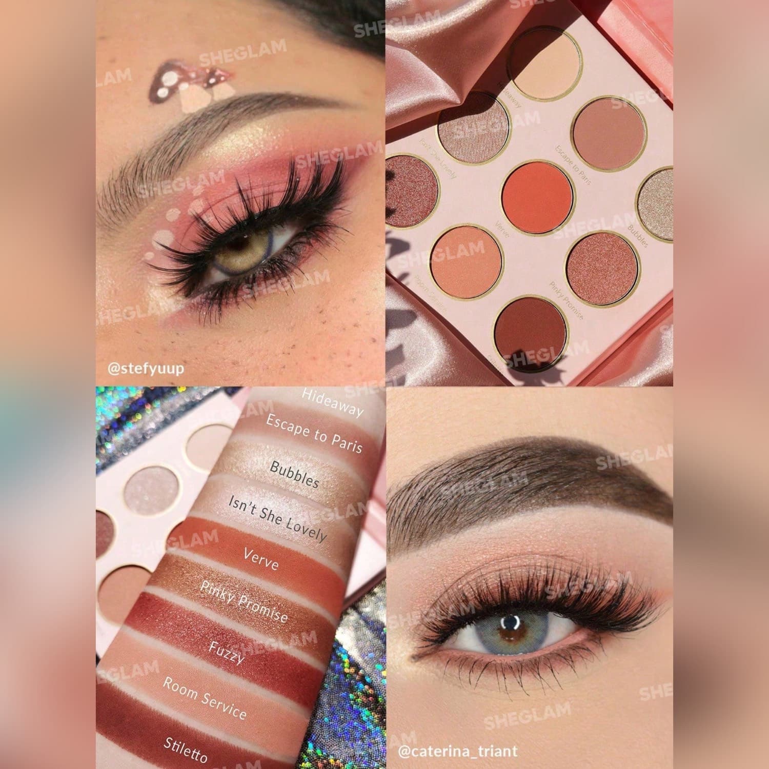 پالت سایه 9 رنگ رز کد شیگلم Sheglam مدل Rose Code — تصویر ۶