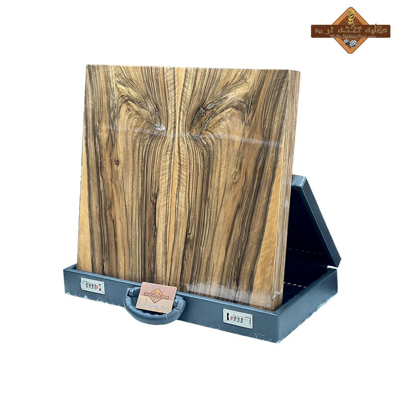 تخته نرد ریشه گردو سنندج لبه گرد — تصویر ۸