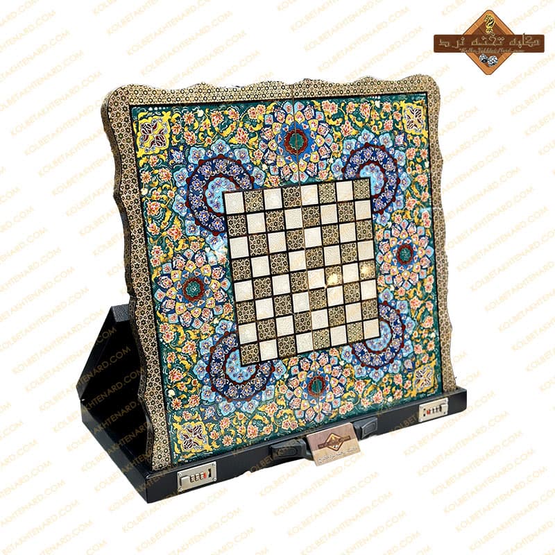 تخته نرد خاتم تذهیب 60 سانتی سفارشی اعلا — تصویر ۱۱