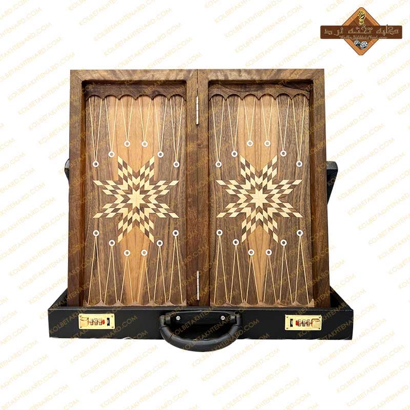 تخته نرد منبت کاری رستم و سهراب — تصویر ۸