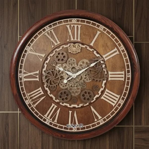 ساعت دیواری ارس 7779 – قطر 70 سانت | تمام چوب روس — تصویر ۵